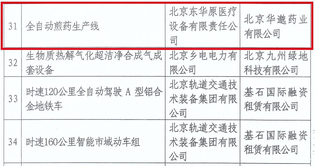 中關(guān)村首臺（套）重大技術(shù)裝備試驗、示范項目